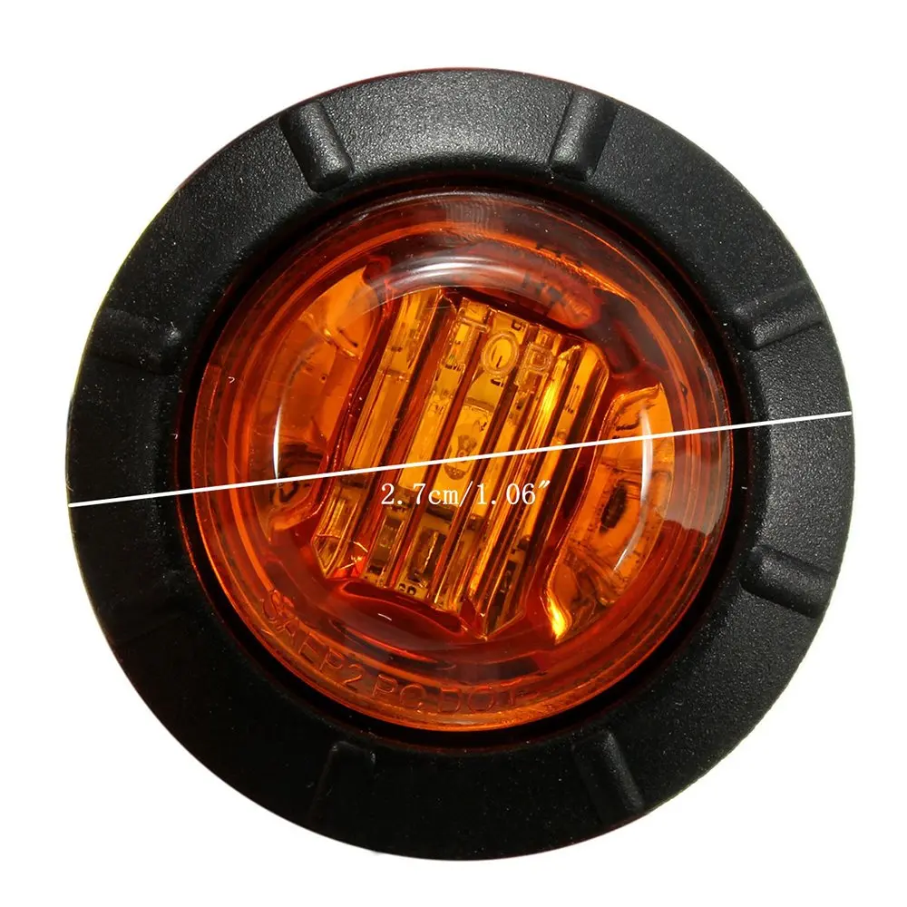 Высокое качество 10 шт. 12V 3/" Мини янтарь пятно света боковые габаритные огни прицепа лодки Пуля огни