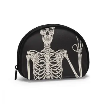 

Women Makeup Bag Skeleton Skull Pose Cosmetic Organizer bag Pouch For Travel Ladies Pouch