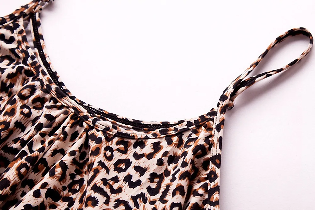 Летний Стиль Европа и Америка импортные товары леопардовое хлопковое эластичное платье пляжное длинное платье