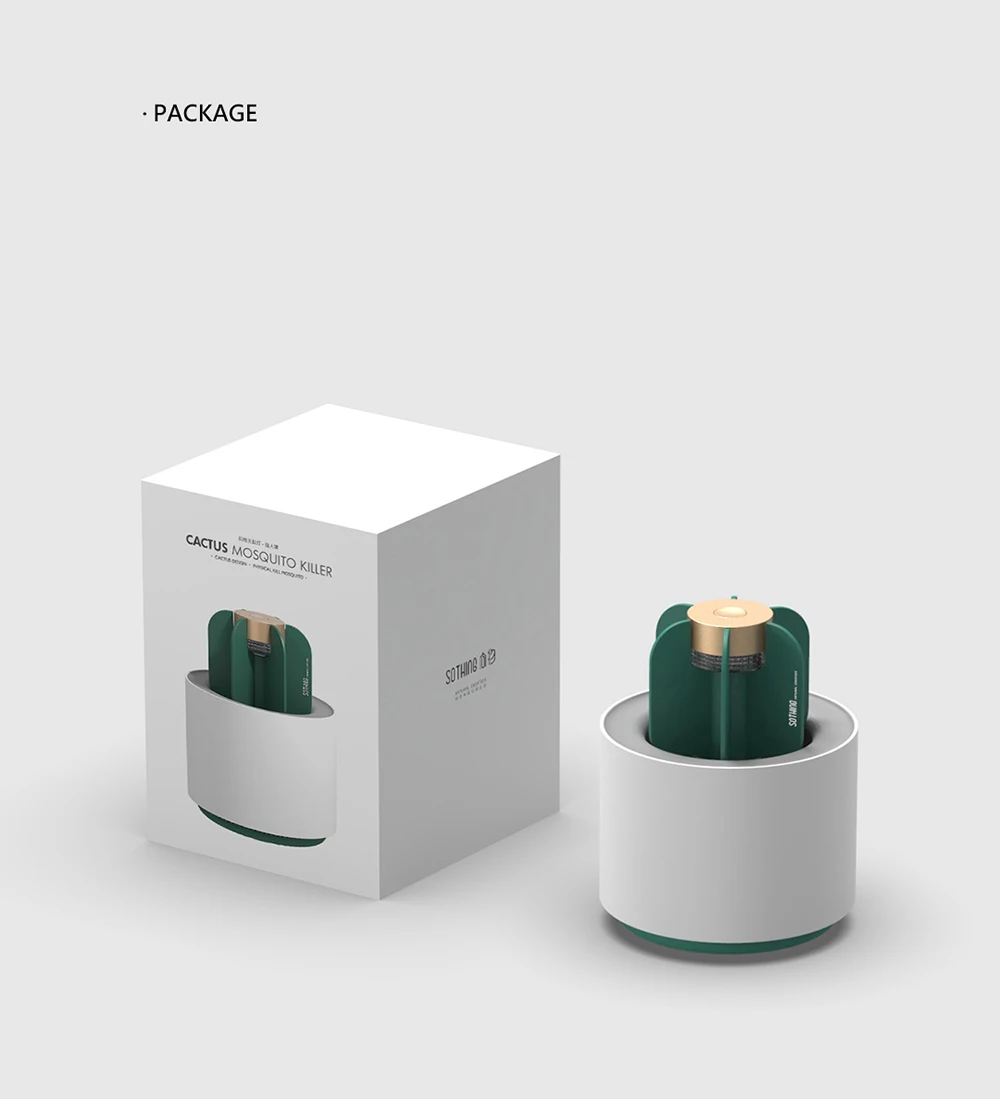 Sothing кактус антимоскитная лампа Eletric UV Light Mosquito Repellent Trap бездымного без запаха Светодиодный лампа для уничтожения насекомых