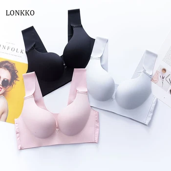 

LONKKO Seamless Bras For Women Sexy Push Up Lingerie Plus Size Sleeping Bra XL Wireless Bralette Brassiere Underwear