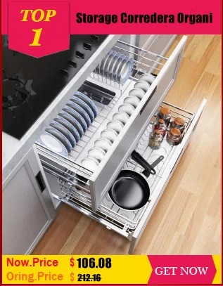 Аксессуары для хранения шкафа Organizador из нержавеющей стали Cocina Органайзер стеллаж для кухонного шкафа Cestas Para Organizar корзина