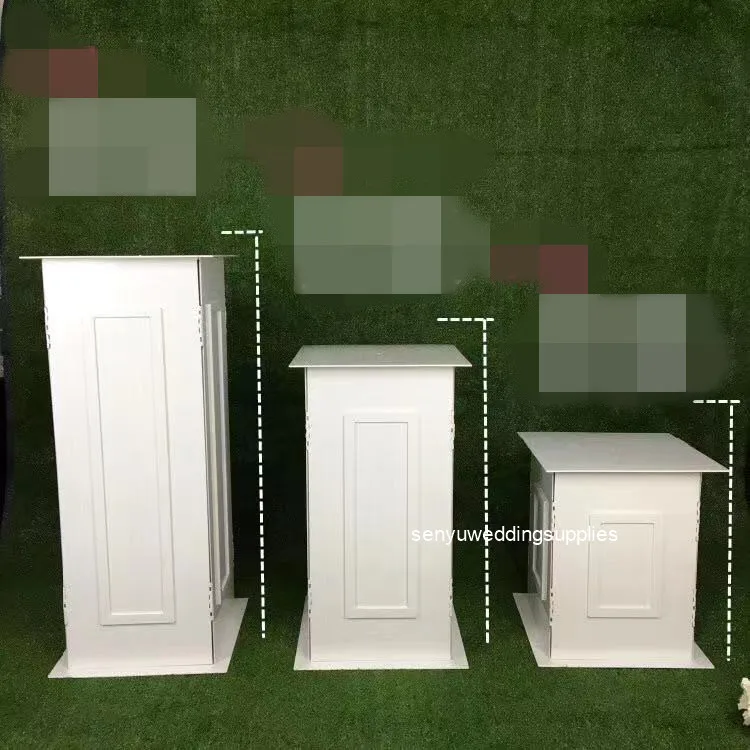 3pcs/set)colorful white acrylic party cake plinth acrylic backdrop arch stand for wedding decoration senyu2006