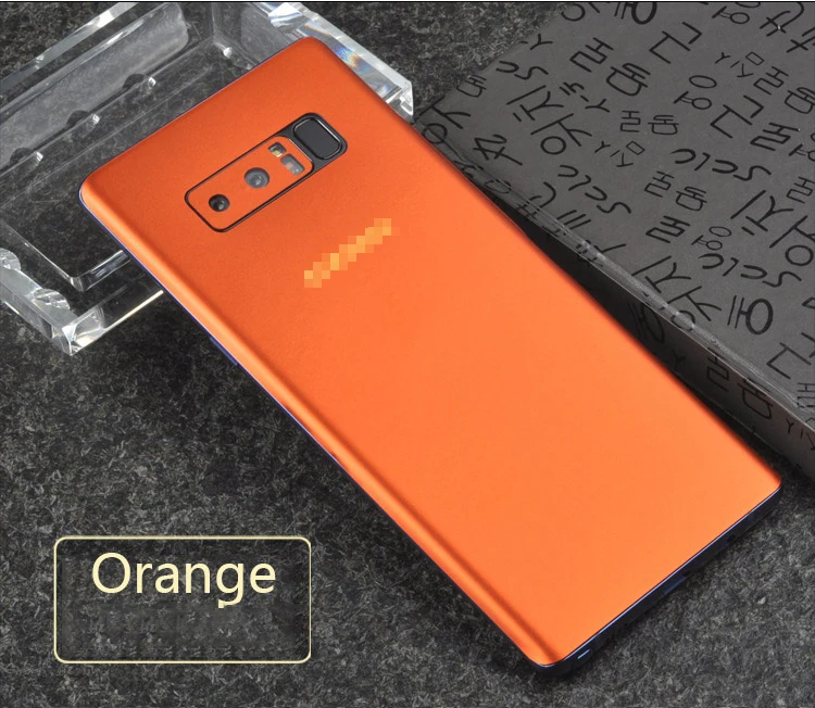 orange Новая кожа Наклейка для samsung Note8 9 полное тело цветной Стикер Обертывание кожи чехол для samsung S10 S8 S9 Plus ледяная Пленка чехол - Цвет: orange