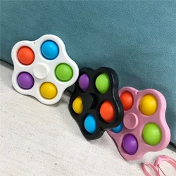 Spinner para la yema del dedo para niños y adultos, Gel de sílice de descompresión de juguete, Bola de hoyuelos Simple, Bola de burbujas Pop, novedad