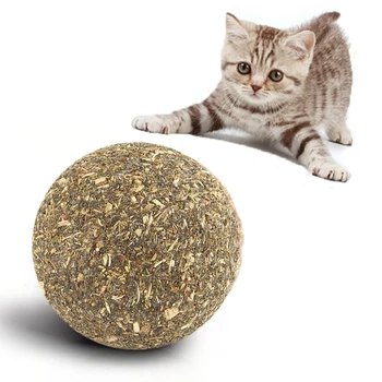 

2pcs Popular Game Ball Cat Toy Coated With Herbal Cat Natural Mint Toy For Pet Kitten Pure Natural Wild Catnip Toys 3.2 cm