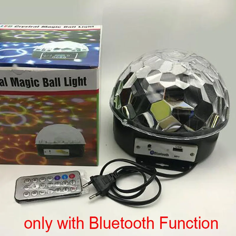 Bluetooth led DJ диско-светильник звуковой контроль сценический светильник s RGB Магическая хрустальная лампа-шар проектор Эффект лампа светильник для рождественской вечеринки - Цвет: Bluetooth mode