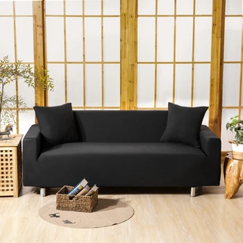 

Yaapeet 1pc Solid Color Sofa Cover Europe Black Slipcovers Brief Gray Armchair Cover Luxury Couch Cover Without PiIllowcase