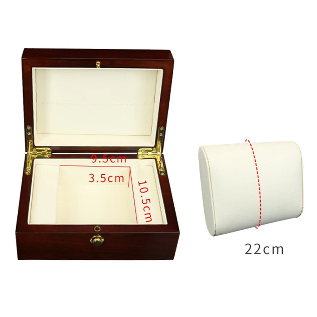 Premium Wooden Wrist Watch Bangle Pillow Boxes Gift Jewelry Display Case