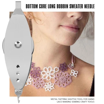 

1pc Metal Tatting Shuttle Tool For Hand Lace Making Sewing Craft Tools