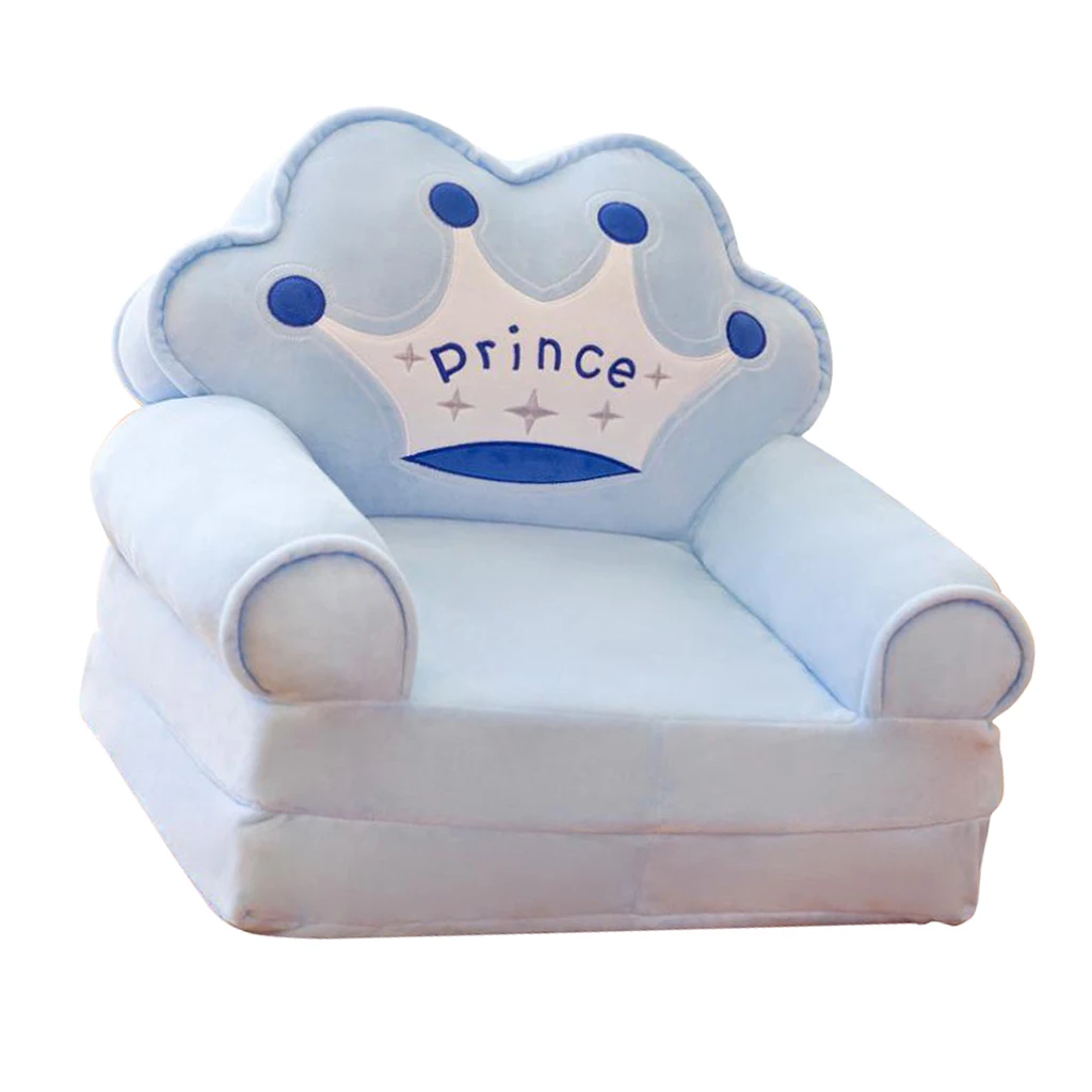 Crown Mini Chair Seat for Children Cartoon Folding Baby Sofa Multifunctional Sofa Cover Birthday Gifts for Boys and Girls