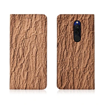 

Luxury Bark Pattern Genuine Leather Magnetic Flip Phone Case For Xiaomi Redmi 8A Phone Cover Card Holder For Xiaomi Redmi 8 Case