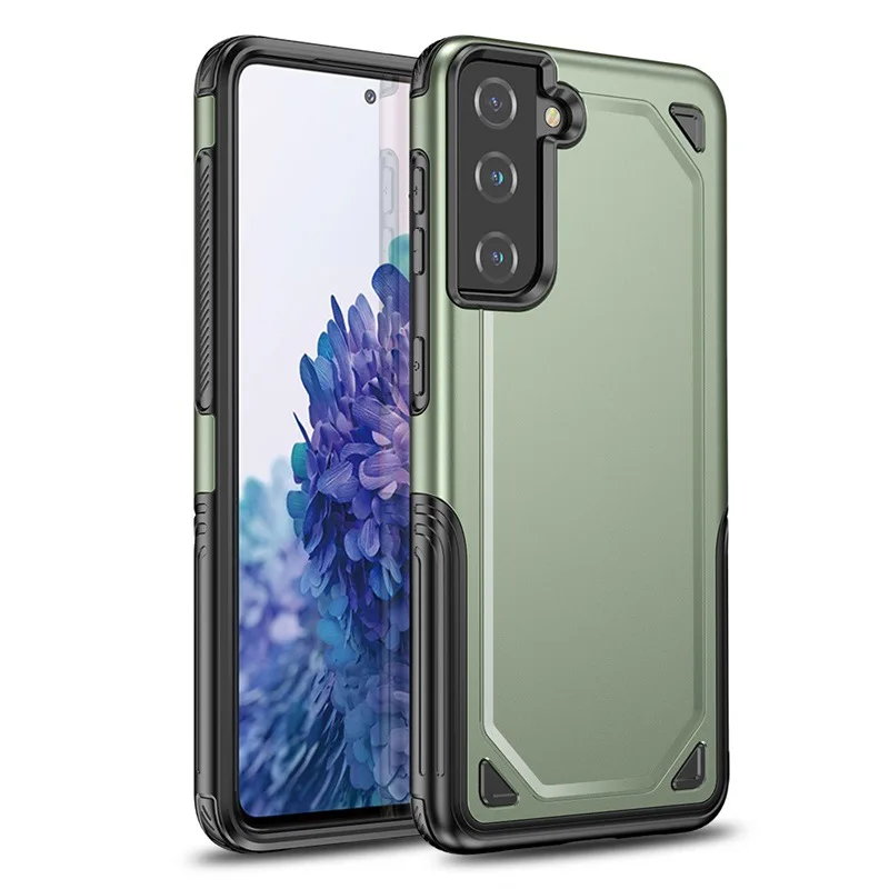 100pcs Military Shockproof Armor Dual Layer Hard Case Rugged Protective Cover For Samsung Galaxy S21 Ultra S Plusr Note 10 Phone Case Covers Aliexpress