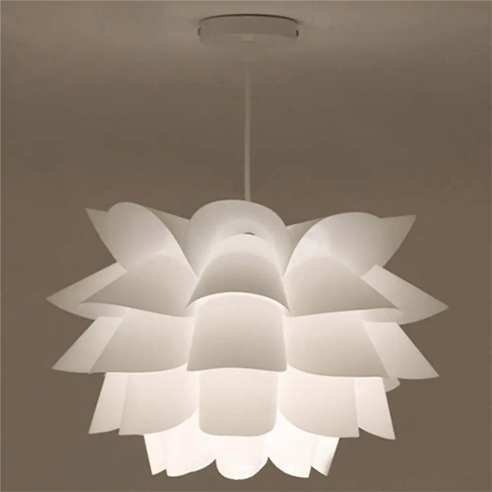 

Durable DIY Puzzle Light Loft AC110-240V Lampshade Living Room Ceiling Chandelier Beautiful Lotus Chandelier Industrial Lamp