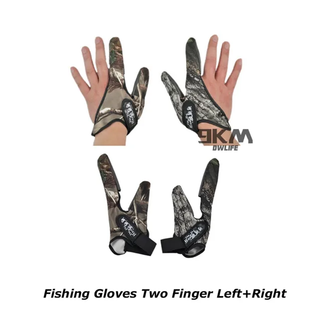 Single/Two Finger Fishing Gloves Anti-Slip Elastic Casting Line