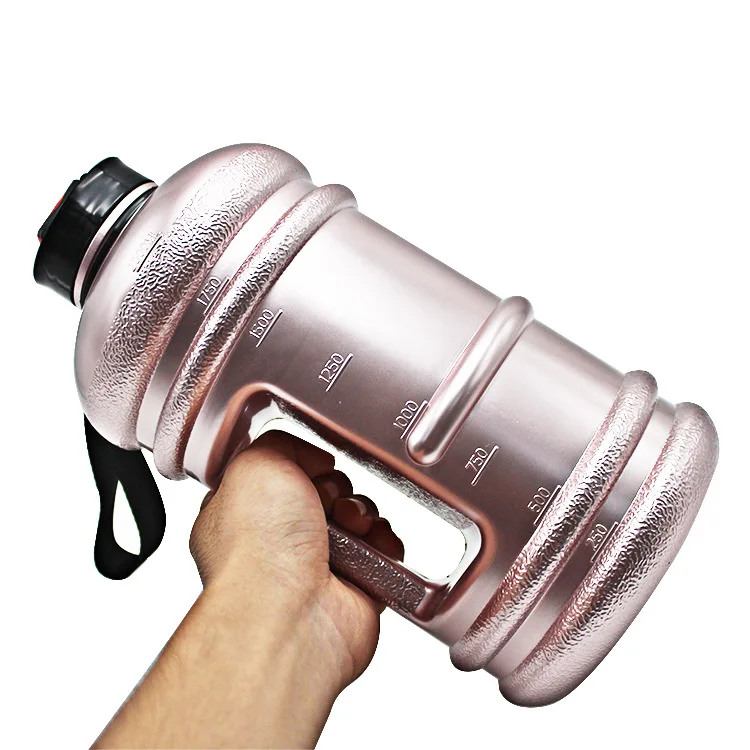 

2.2L Ultra Large Capacity Kettle Creative Outdoor Sports Glass Spray Metallic Paint Gym Sports Bottle Portable