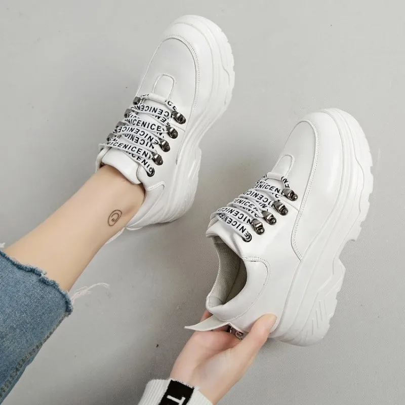 

Women sneakers leather non-slip platform women vulcanize shoes spring summer casual shoes female sapato feminino new K20-21