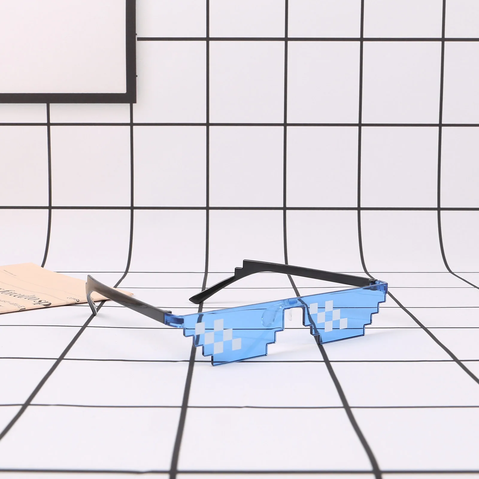 Thug Life очки-мозаика солнцезащитные очки для мужчин и женщин 8 бит кодирования пикселя трендовые крутые супер вечерние забавные винтажные очки