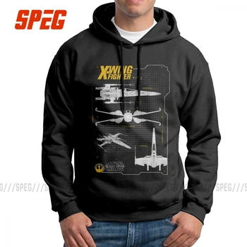 

Star Wars Resistance X-Wing Schematic Men Hooded Sweatshirts Purified Cotton Amazing Hoodies White Hooded Tops