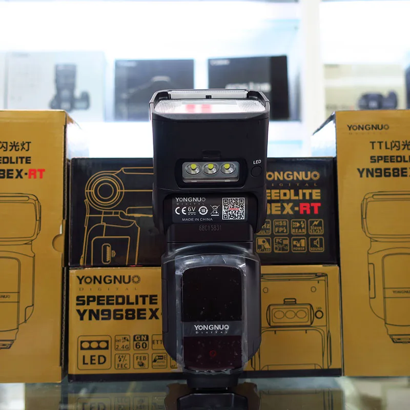 Светодиодная лампа для видеосъемки YONGNUO YN968EX-RT ttl Беспроводной Вспышка Speedlite с светодиодный свет совместим с YN-E3-RT \ YN600EX-RT для Canon 600EX-RT \ ST-E3-RT