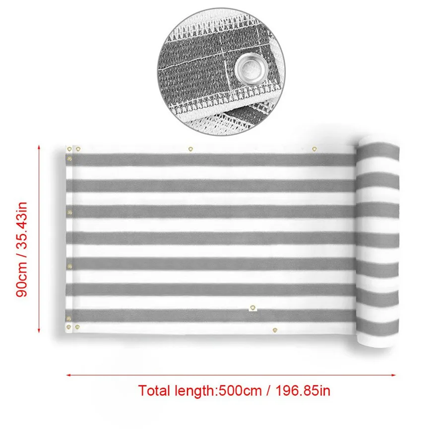 Balcony Privacy Screen Fence Mesh UV-Proof Sunshade Net Balcony 0.9x5m Garden Sunshade Net Windscreen Sun Shade UV-Proof