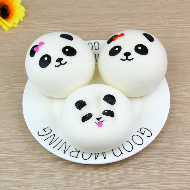 Cute Squishy Venting Ball Joke Toy Squishi Kawaii Simulation Antistress PU Cartoon Panda Squeeze Toys For Children