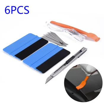 

Tint Felt Squeegee Bubble Equipment Accessory Kit 6pcs Carbon Fiber Film