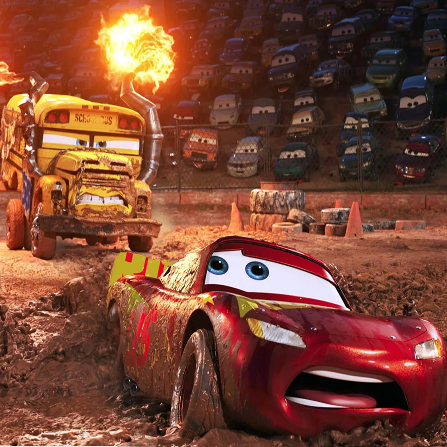 Disney Pixar Cars 3 2 Lightning McQueen Мак Дядя Школьный автобус Грузовик Литье под давлением 1:55