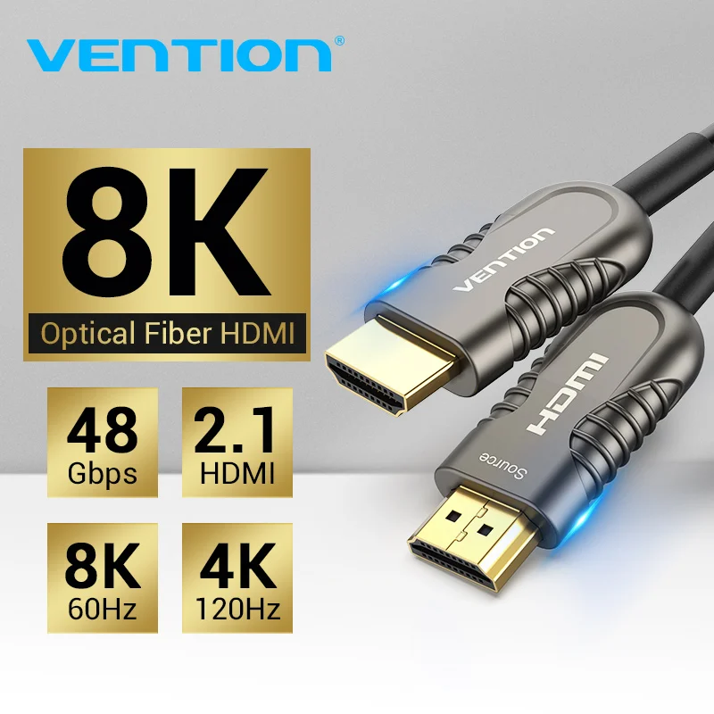 Vention 8 k hdmi 2.1 cabo 120 hz 48 gbps cabo de fibra óptica hdmi ultra de alta velocidade hdr earc para hd tv caixa projetor ps4 cabo hdmi|Cabos HDMI| - AliExpress