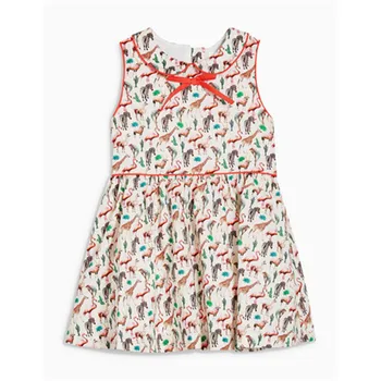 

Little Maven 2020 Summer New Sleveless Kids Girls Clothes Children kids girl Cute Animal world Print dress Dresses 2-7 Years