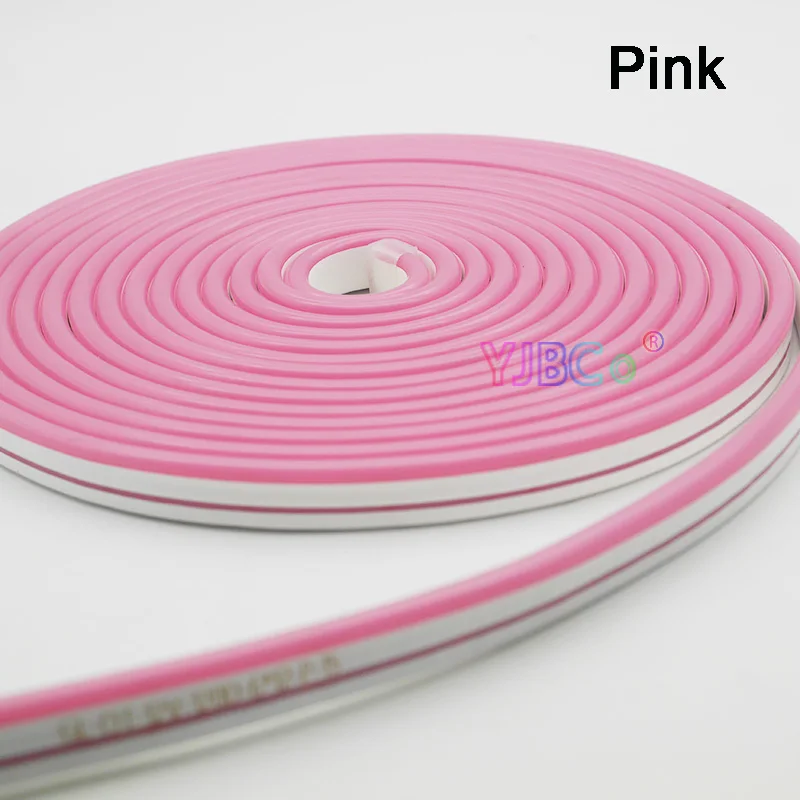 Pink DC12V 5 м Неоновая Гибкая СВЕТОДИОДНАЯ лента SMD 2835 мягкий веревочный барный светильник 120 светодиодов/м Кремниевая резиновая трубка Открытый водонепроницаемый светильник - Испускаемый цвет: Pink