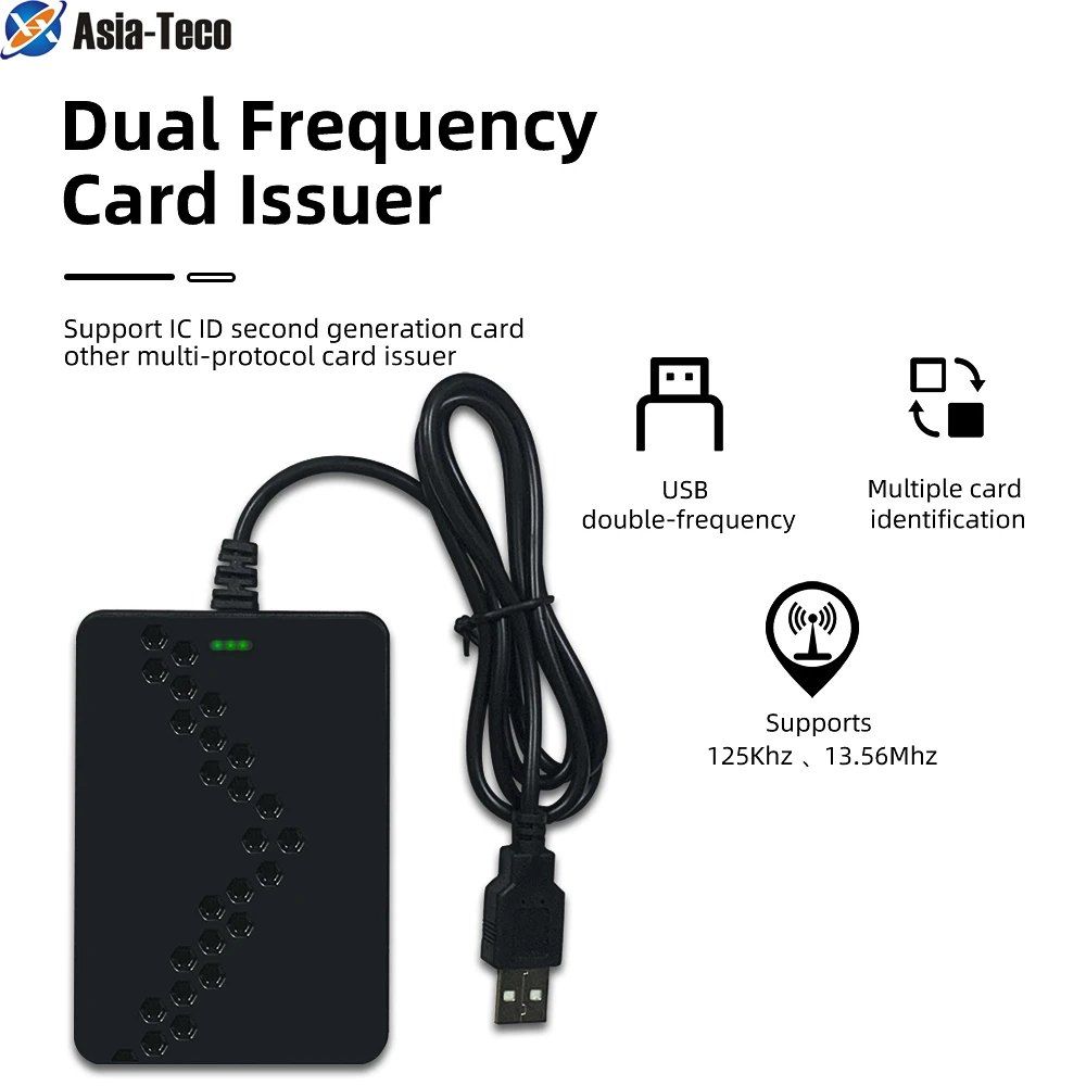 125KHz RFID Card USB Proximity Card Reader Card Issuer for EM4100 and Compatible Cards Access Control System 