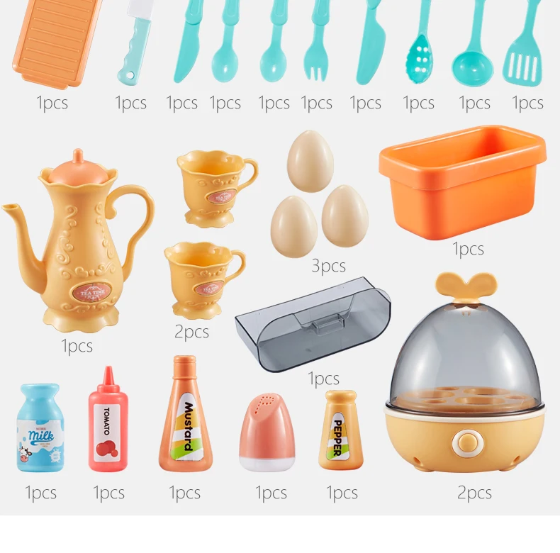 Girl'S Mini CHILDREN'S Toy Play House Cooking Cook Set Model Guangdong Province 6-Year-Old 3 Plastic Gift