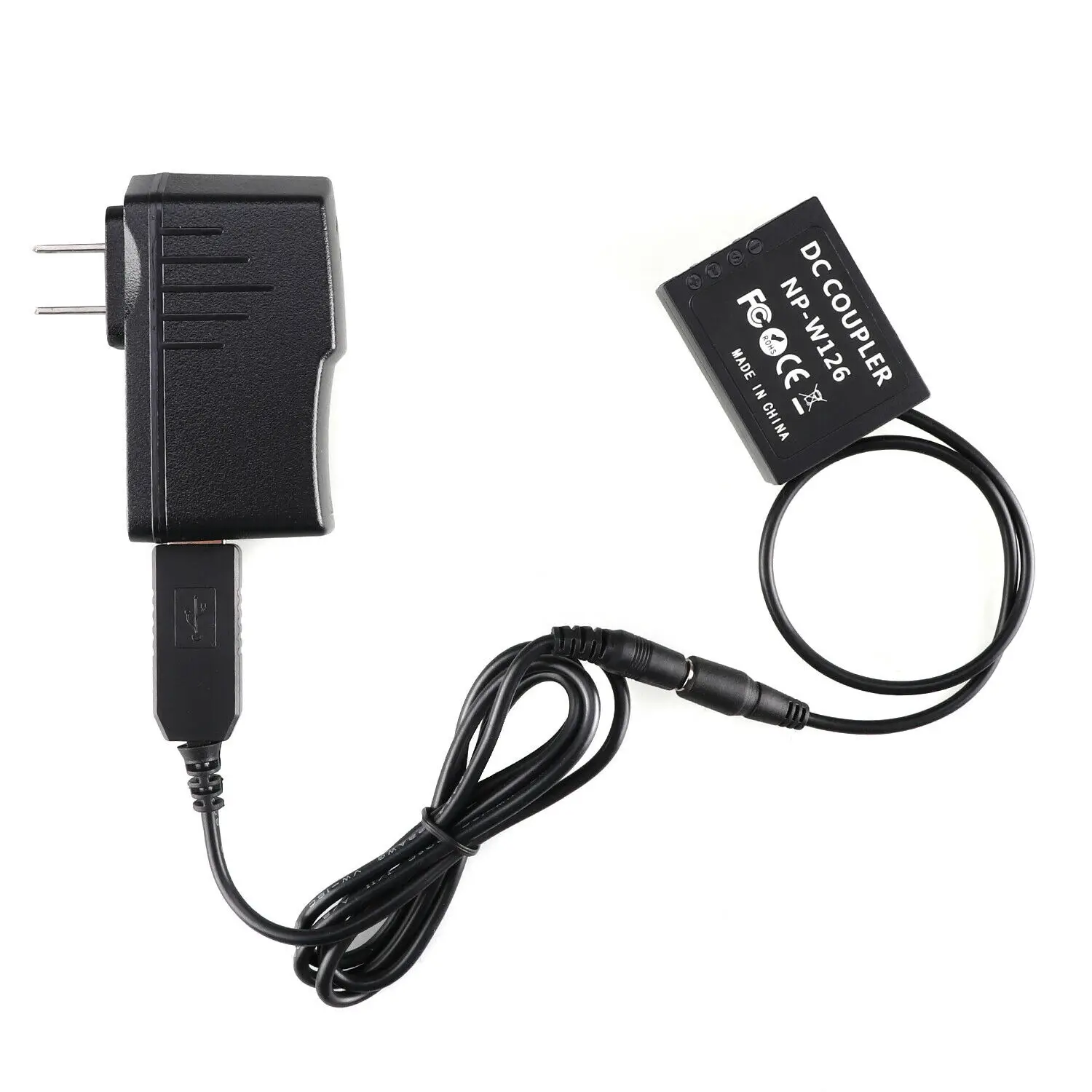 NP-W126 Dummy Battery Cord+5V 3A Adapter for Fuji Cameras US Plug | Электроника