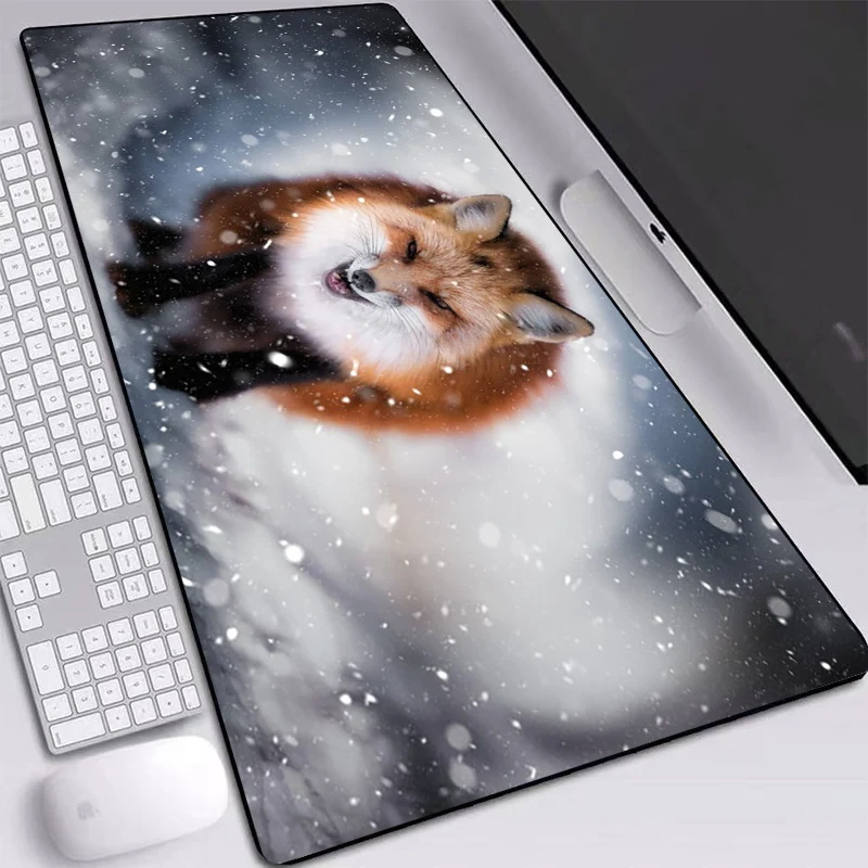 Tappetino Per Mouse Gaming Esteso Grande Gomma Softy Antiscivolo Con Motivo Fox Tappetini Per Notebook Per Notebook Accessori Per Computer