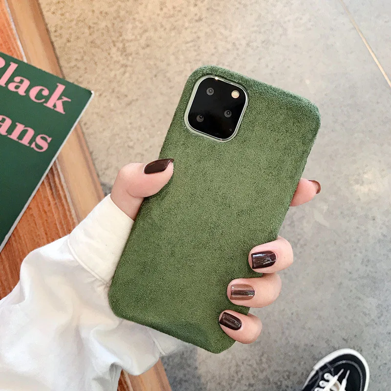 Модный однотонный плюшевый чехол для iPhone Xs MAX Xr 6 7 8plus из ...