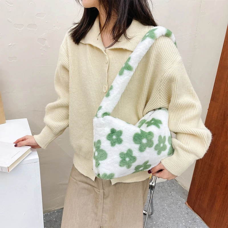 fluffy green bag