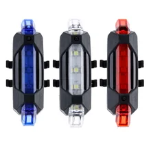 Newest Portable USB Rechargeable Bike Bicycle Tail Rear Safety Warning Light Taillight  Lamp Super Bright