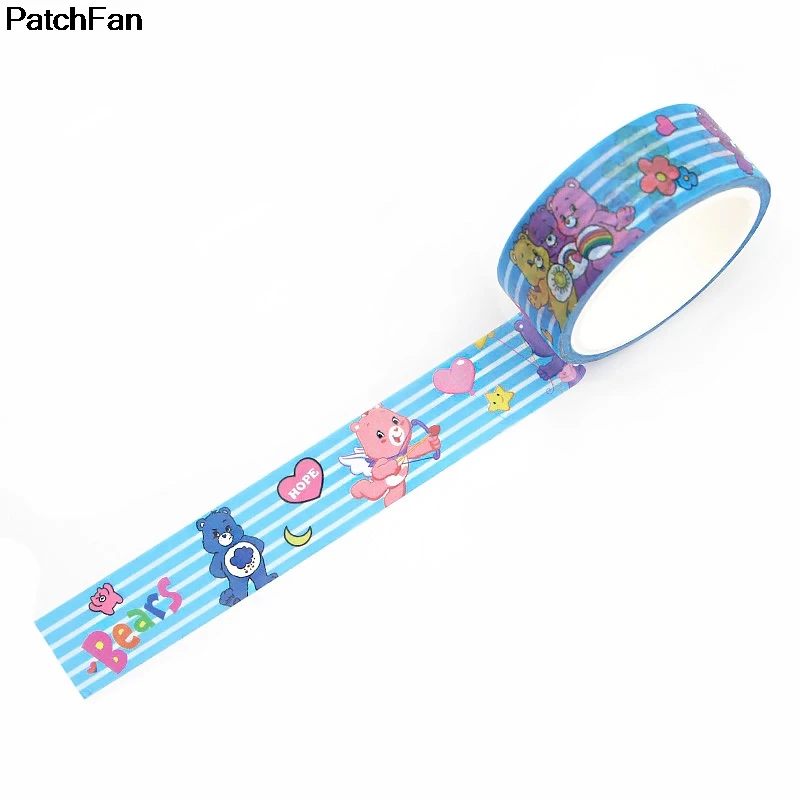 Patchfan забота о медведях мультфильм Забавный DIY Скрапбукинг дети клей Васи бумага маскирующая Лента Печатный узор наклейки Наклейка A2468