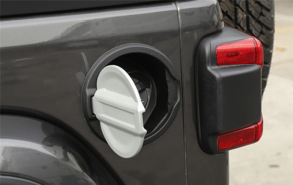 Стальной газовый топливный бак крышка для Jeep Wrangler JL+ с порошковым покрытием черный серебристый алюминиевый сплав автомобильные внешние аксессуары