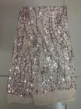 

Exclusive 5 yards veritable french lace Korea made African Swiss Organza lace fabric Soft unique shiny Nigerian wedding wear
