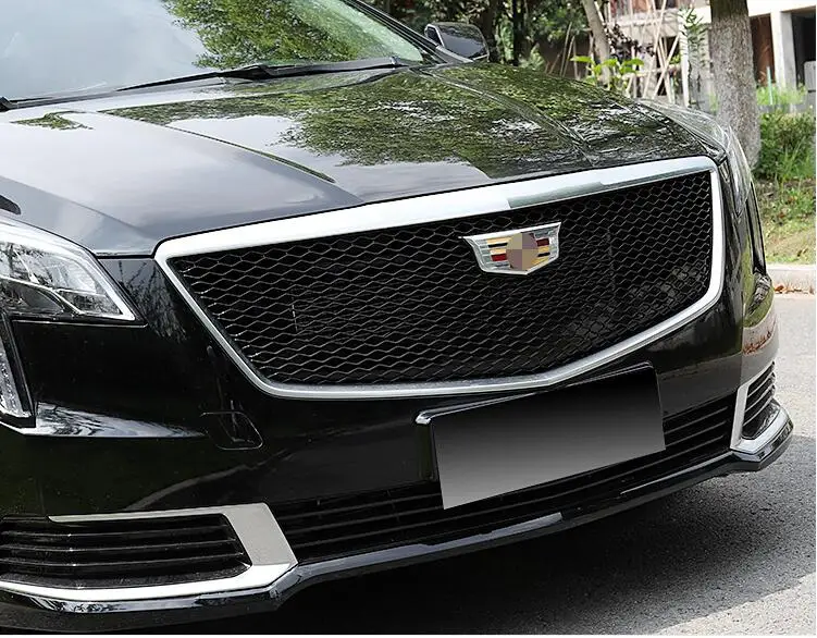 Для Cadillac xts 2018 Передняя решетка гриль ABS Материал черный передний бампер сотовый