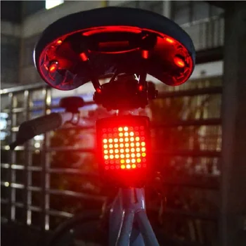 

Bicycle Rear Light Leadbike Laser 64 LED USB Rechargeable Tail Light With Wireless Remote Bike Turn Signals Safety Warning Light