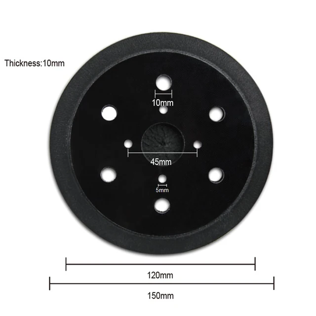 Almohadilla de lijado de respaldo de 150mm y 6 pulgadas, lijadora de bucle, Accesorios de herramientas eléctricas de disco de respaldo de pulido, 2 uds. 3