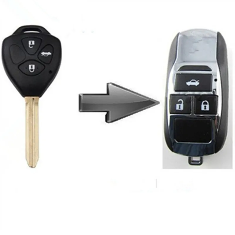 Blank modified flip folding remote car key shell cover for Toyota Camry/Corolla 3button with best price
