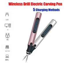 

Mini Wireless Drill Electric Carving Pen For Grinding Polishing Variable Speed USB Cordless Drill Rotary Tools Kit Engraver Pen