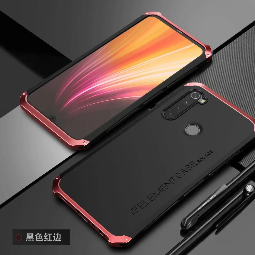 R-JUST бронированный чехол для Xiaomi Redmi Note8 Pro металлический алюминиевый+ Гибридный PC сверхпрочный противоударный чехол для Redmi Note8 Pro