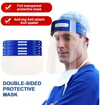 

2020 Newest Transparent Adjustable Full Face Shield Mask Plastic Anti-fog Protective Mask Cover