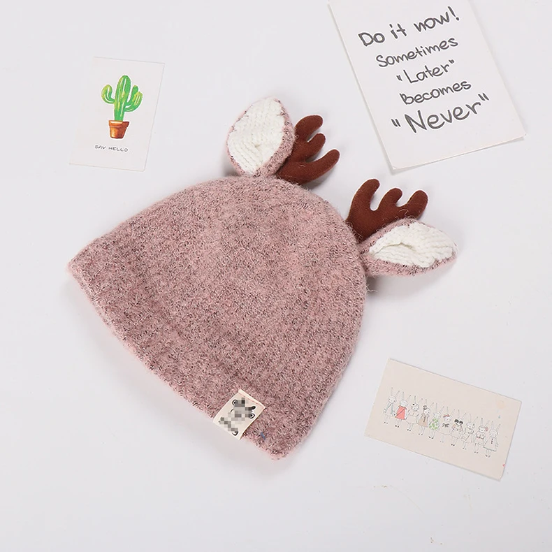christmas Elk hat With ears winter Autumn warm Windbreak women/men beanies kids Hat skullies caps For 1-4 years old
