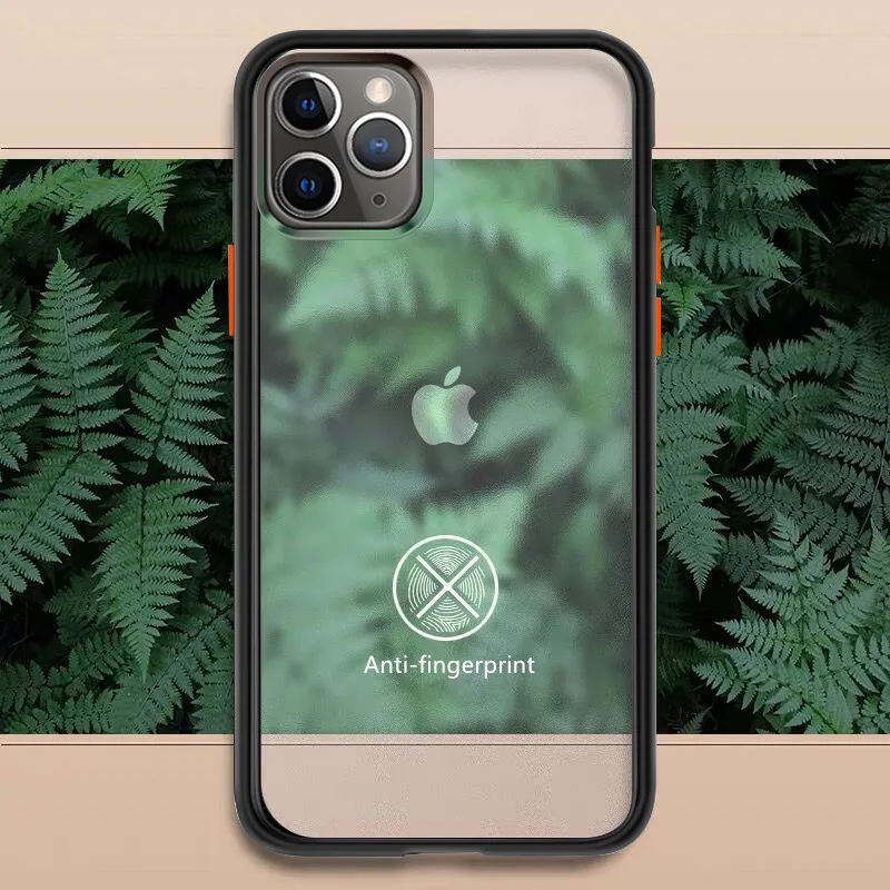 NJIEER Матовый Прозрачный чехол для телефона для iphone X XR 11 Pro XS MAX 7 8 6S 6 Plus Гибридный ТПУ противоударный чехол Полная защита чехол